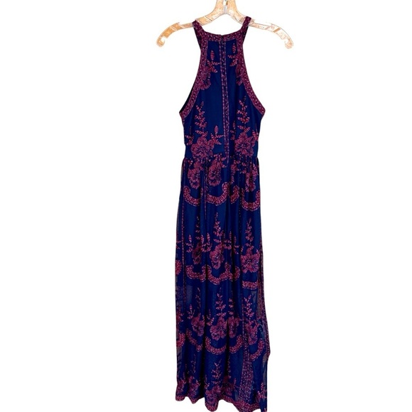 Altard State Embroidered Halter Sleeveless Maxi Dress, Small - Picture 7 of 13